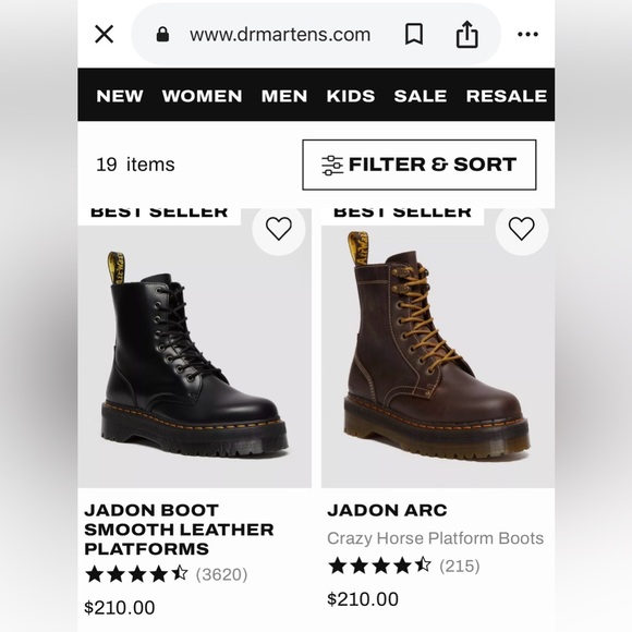 Dr. Martens Black Combat Boots platform suede like newwith Yellow Stitching 12